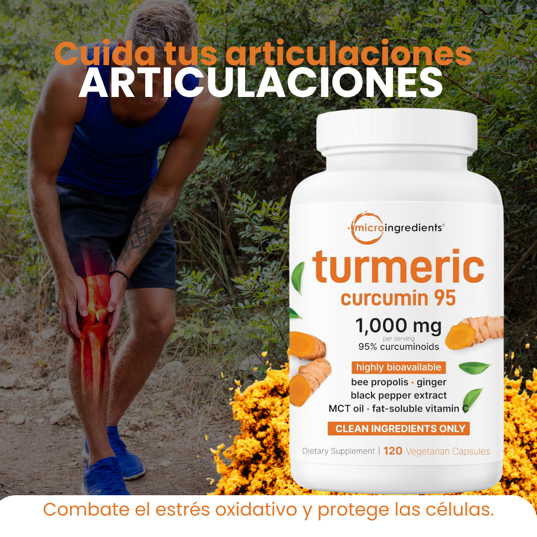 Fórmula avanzada de Cúrcuma + Curcumina 95% con alta absorción
